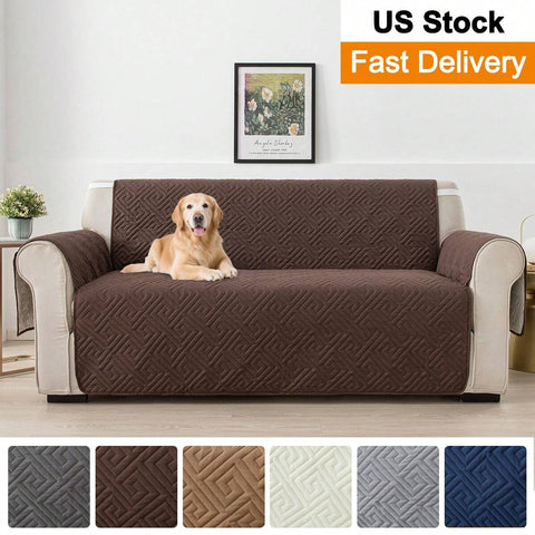 XM-Mirelitho 1PC Water-Repellent Quilted Sofa Cover Non-Slip Fabric Hand-Washable And Machine-Washable Pet-Resistant Anti-Scratch Anti-Dirty Integrated Sofa Cushion Suitable For 1/2/3-Seater Living Room Bedroom Restaurant Home Decoration Sofa Cushion
